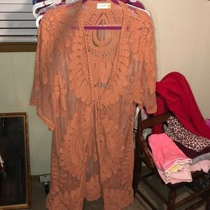 Style Apparel Young Contemporary Lace Cardigan -S